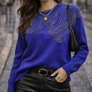 Vintage Carini Knit Sweater Retro Classic Size M/L